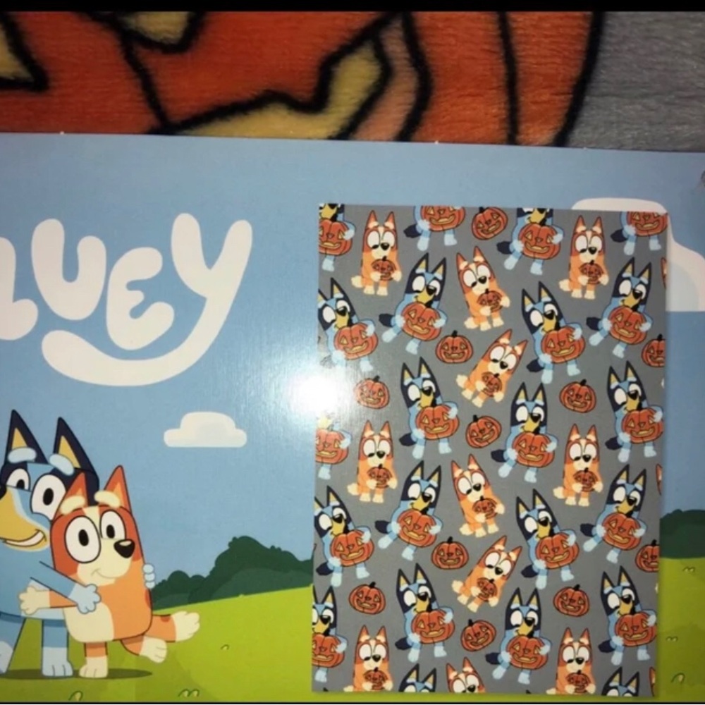🎃💙 Bluey & Bingo Halloween themed Blanket